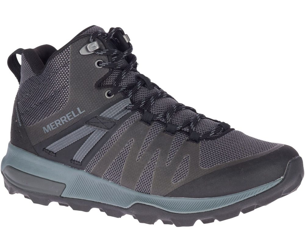 Kozaki Merrell Męskie Czarne - Zion Fst Mid Waterproof - 427096-CRF